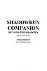 Shadowrun Companion, beyond the shadows (résumé-traduction)