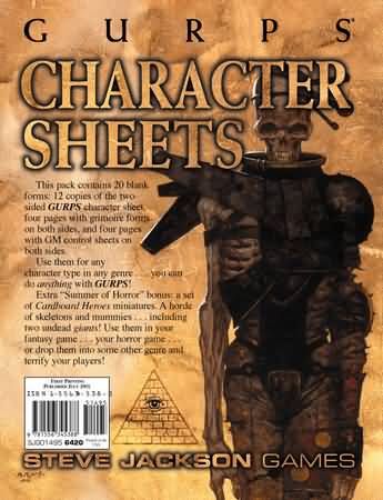 Characters Sheets (3rd Edition)