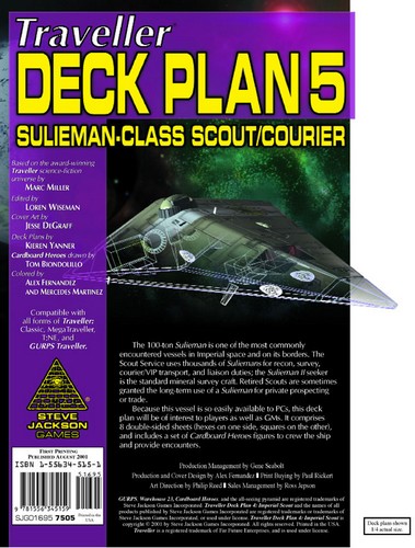 Traveller Deck Plan 5: Suliemanclass Scout/Courier